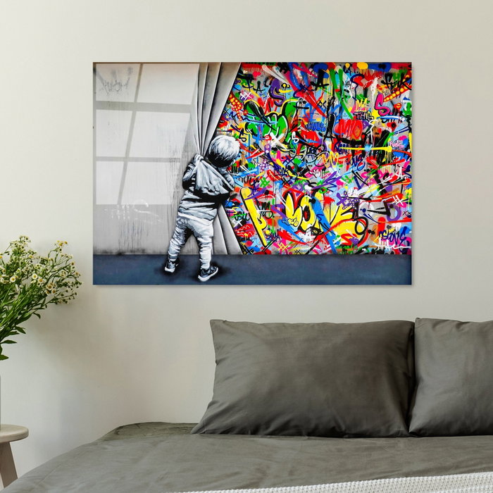 Wallity Pintura Decorativa de Vidrio Templado 70 x 100 cm Multicolor Wallity Pintura Decorativa de Vidrio Templado 70 x 100 cm Multicolor